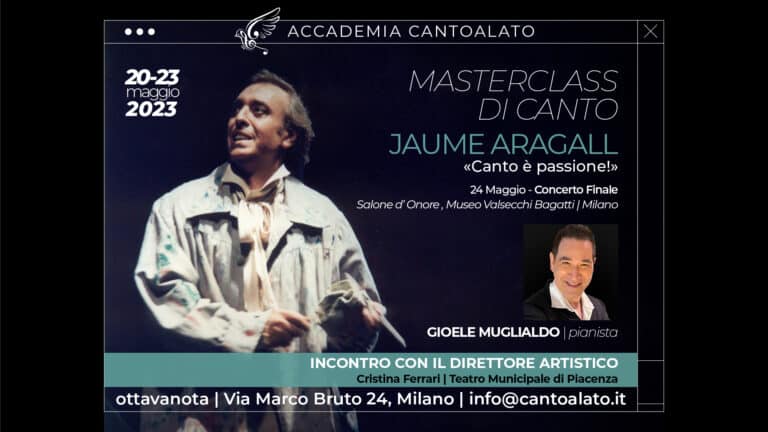 Masterclass di Canto con Jaume Aragall«Canto è passione!»