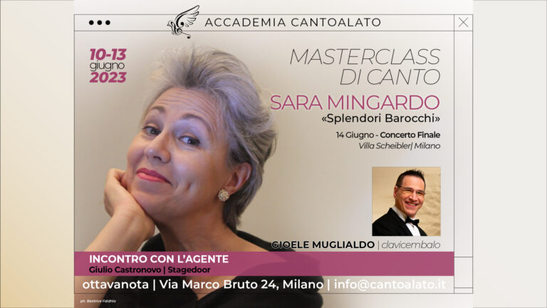 Masterclass di Canto con Sara Mingardo | «Splendori Barocchi»
