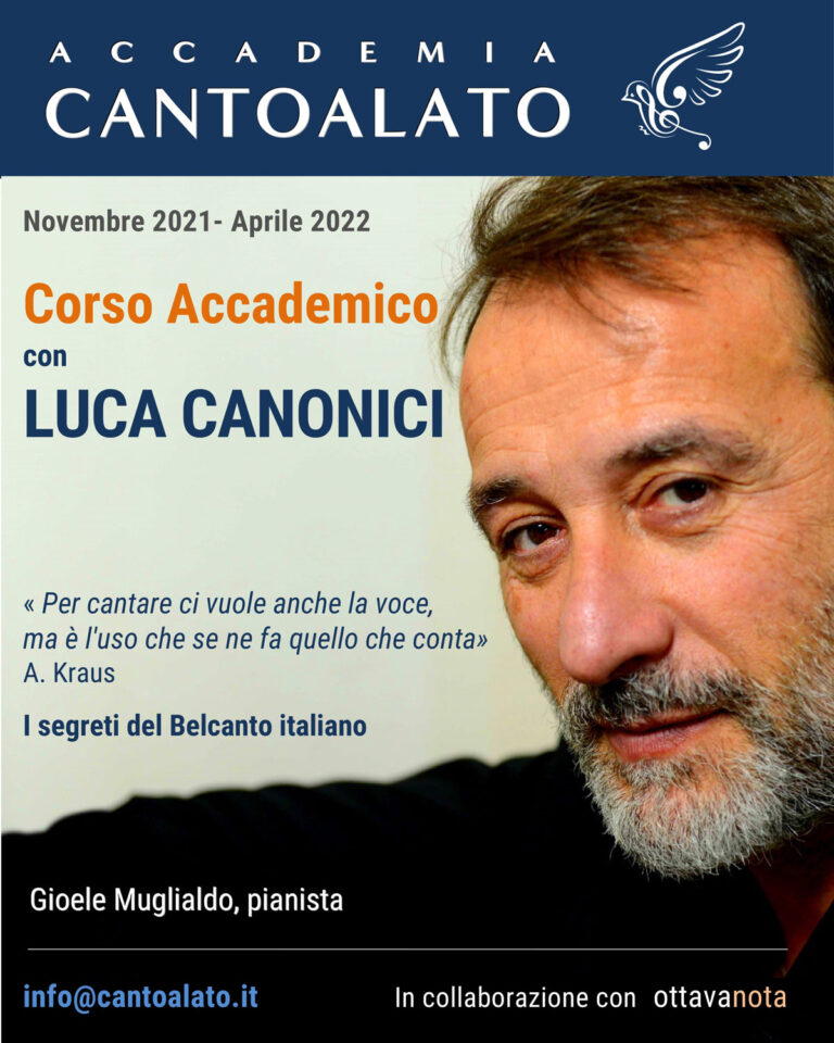 Corso Accademico di Canto con Luca Canonici – 2021-2022