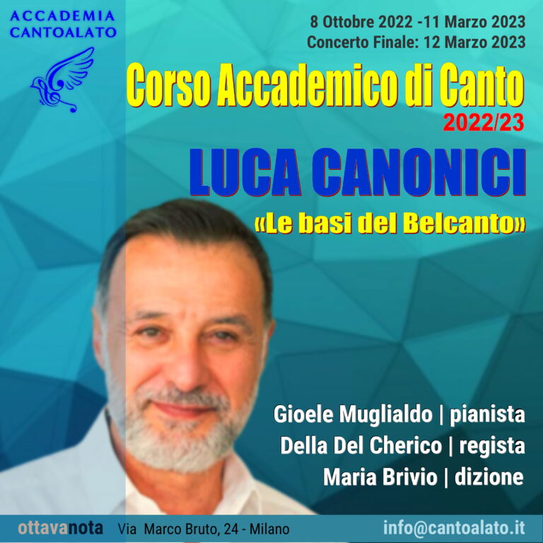 Corso Accademico di Canto con Luca Canonici – 2022-2023
