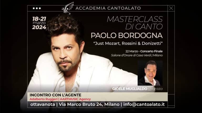 Masterclass di Canto con Paolo Bordogna – “Just Mozart, Rossini & Donizetti”