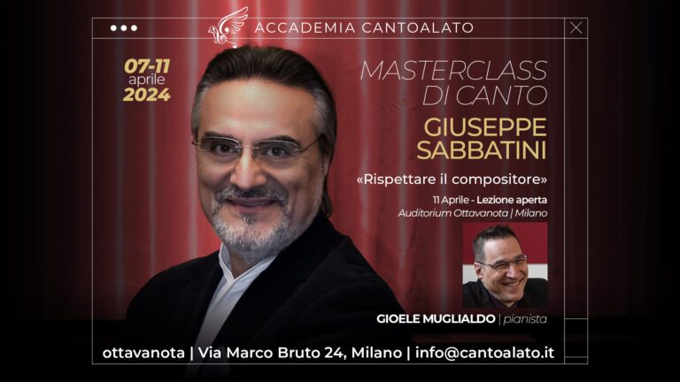 Masterclass di Canto con Giuseppe Sabbatini “Rispettare il Compositore”